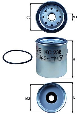 Filtro carburante mahle - carburante,